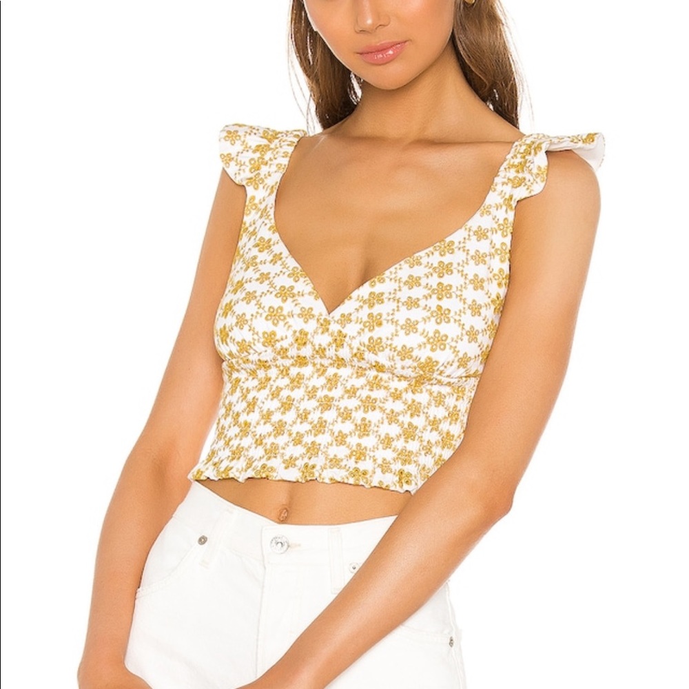 LPA Maggi Top in White and Yellow
